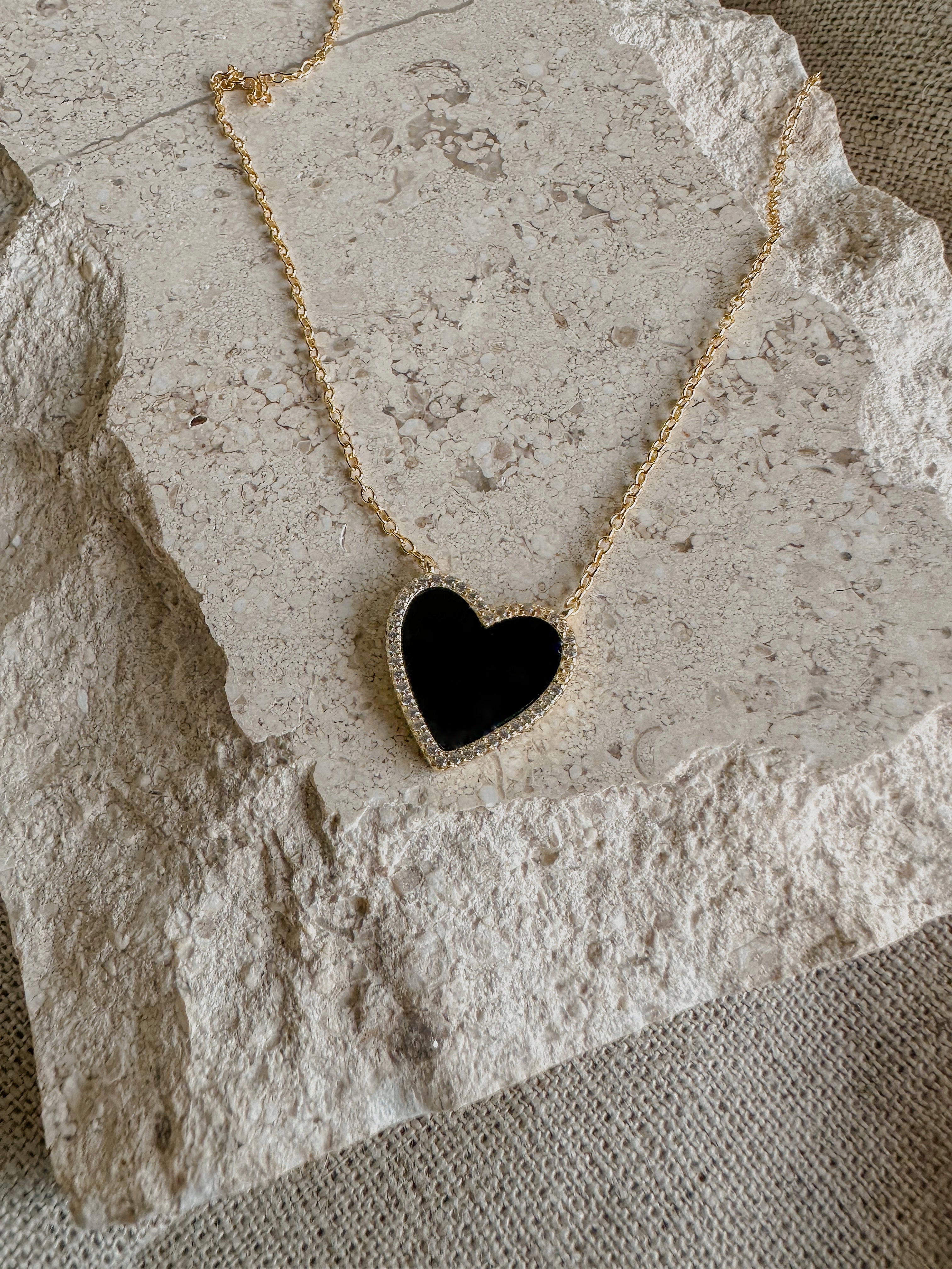 Black onyx necklace and on sale earring set